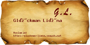 Glückman Liána névjegykártya